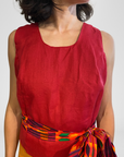 WONDER WRAP TOP | COTTON/LINEN - FOLKLORIC COLORS