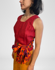 WONDER WRAP TOP | COTTON/LINEN - FOLKLORIC COLORS