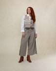 WONDER WRAP PANTS | LINEN - DARK TAUPE
