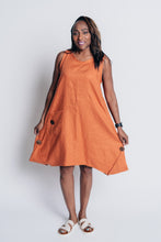Load image into Gallery viewer, ESSENTIAL JENNA DRESS | LINEN - TANGERINE