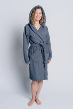 Load image into Gallery viewer, COMFY ROBE in grey OEKO-TEX CERTIFIED fabric