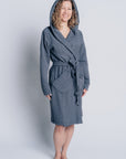 COMFY ROBE in grey OEKO-TEX CERTIFIED fabric