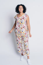 Load image into Gallery viewer, EVERYDAY CAP SLEEVE TOP | LINEN - GARDEN PRINT