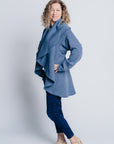 MULTI-WAY CIRCLE CARDIGAN, OEKO-TEX Certified Fabric in blue