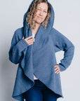 SIGNATURE MULTI-WAY CIRCLE CARDIGAN | OEKO-TEX - BLUE
