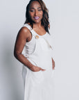 EASY STREET OVERALLS | ORGANIC LINEN - WHITE