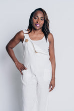 Load image into Gallery viewer, EASY STREET OVERALLS | LINEN - WHITE