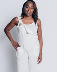 EASY STREET OVERALLS | ORGANIC LINEN - WHITE