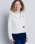 JUSTIFY JACKET HOODIE | ORGANIC WAFFLE COTTON - WHITE