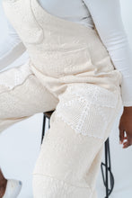 Load image into Gallery viewer, EASY STREET OVERALLS | UPCYCLED COTTON BROCADE- CREME