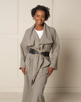 3-WAY FREEDOM DRAPE COAT | LINEN - DK TAUPE