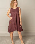 ESSENTIAL JENNA DRESS | LINEN - COFFEE