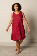 Load image into Gallery viewer, ESSENTIAL JENNA DRESS | LINEN- BERRY RED