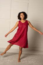 Load image into Gallery viewer, ESSENTIAL JENNA DRESS | LINEN- BERRY RED