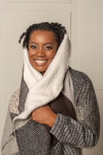 Load image into Gallery viewer, SIGNATURE MULTI - WAY CIRCLE COAT | WOOL BLEND PATCHWORK PLAID - BEIGE/CREME