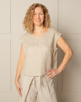 EVERY DAY CAP SLEEVE TOP | LINEN - NATURAL