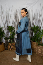 Load image into Gallery viewer, Side view of the Denim Justify Coat
