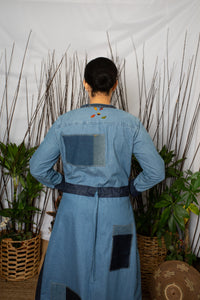 Back view of the Denim Justify Coat