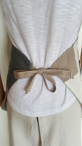 back view of apron tied