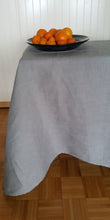 Load image into Gallery viewer, sage coloured linen tablecloth
