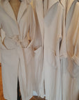 creme coloured hooded robe