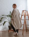 3-WAY FREEDOM DRAPE COAT | LINEN - BEIGE