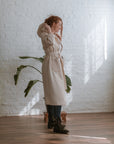 happy hoodie full length coat side