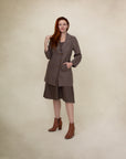 ENDLESS SUCCESS TAILORED COAT | LINEN - CINNAMON