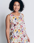 PLAYFUL CELESTE DRESS | LINEN - GARDEN PRINT