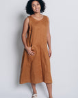 ALL DAY SHIFT DRESS | LINEN - PUMPKIN