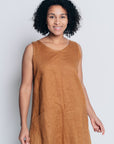 ALL DAY SHIFT DRESS | LINEN - PUMPKIN