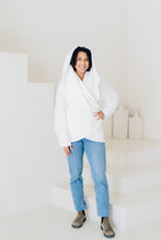 Load image into Gallery viewer, SIGNATURE MULTI-WAY CIRCLE CARDIGAN | OEKO-TEX CERTIFIED - WHITE

