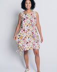 PLAYFUL CELESTE DRESS | LINEN - GARDEN PRINT