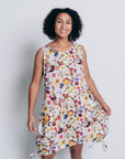 PLAYFUL CELESTE DRESS | LINEN - GARDEN PRINT