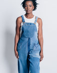 EASY STREET OVERALLS in 100% organic UPCYCLED blue DENIM 