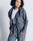 JUSTIFY JACKET HOODIE | OEKO-TEX CERTIFIED - SLATE