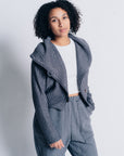 JUSTIFY JACKET HOODIE in OEKO-TEX CERTIFIED fabric in slate grey