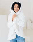 MULTI-WAY CIRCLE CARDIGAN, OEKO-TEX Certified Fabric in white
