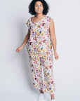 EVERYDAY CAP SLEEVE TOP | LINEN - GARDEN PRINT