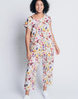 EVERYDAY CAP SLEEVE TOP | LINEN - GARDEN PRINT