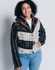 JUSTIFY JACKET HOODIE | COTTON MUDCLOTH - ONYX