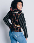 JUSTIFY JACKET HOODIE | COTTON MUDCLOTH - ONYX