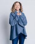 SIGNATURE MULTI-WAY CIRCLE CARDIGAN | OEKO-TEX - BLUE