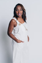 Load image into Gallery viewer, EASY STREET OVERALLS | LINEN - WHITE
