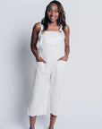 EASY STREET OVERALLS | ORGANIC LINEN - WHITE