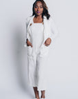 EASY STREET OVERALLS | ORGANIC LINEN - WHITE