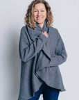 MULTI-WAY CIRCLE CARDIGAN, OEKO-TEX Certified Fabric in grey