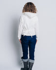 JUSTIFY JACKET HOODIE | ORGANIC WAFFLE COTTON - WHITE