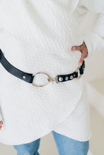Load image into Gallery viewer, ADJUSTABLE BELT |LEATHER AND ELASTIC -  JET BLACK
