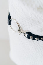 Load image into Gallery viewer, ADJUSTABLE BELT | LEATHER AND ELASTIC -  JET BLACK
